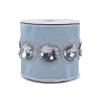National Tree Company 4 in. HGTV Home Collection Sequin Beaded Taffeta Ribbon, Blue