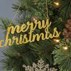 National Tree Company 9 in. HGTV Home Collection Merry Christmas Metal Ornament Set