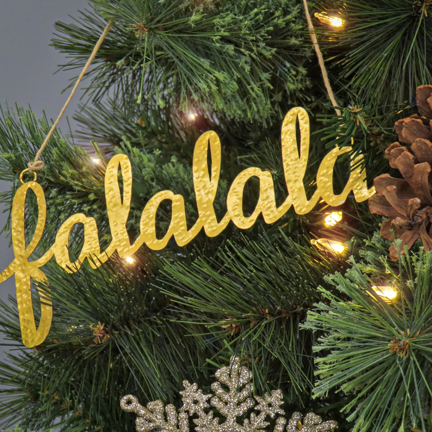 National Tree Company 9 in. HGTV Home Collection Falalala Metal Ornament Set