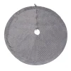 National Tree Company 60 in. HGTV Home Collection Quilted Velvet Tree Skirt, Silver