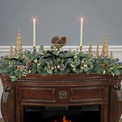 National Tree Company 60 in. HGTV Home Collection Swiss Chic Mantle Swag