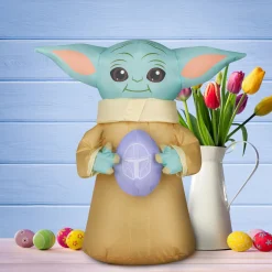 National Tree Company 18 in. Inflatable Baby Yoda Easter Decoration