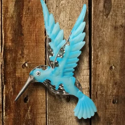 National Tree Company 14 in. Majestic Blue Bird Metal Wall Decoration