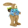 National Tree Company 10 in. Male Bunny in Blue Coat Table Decoration