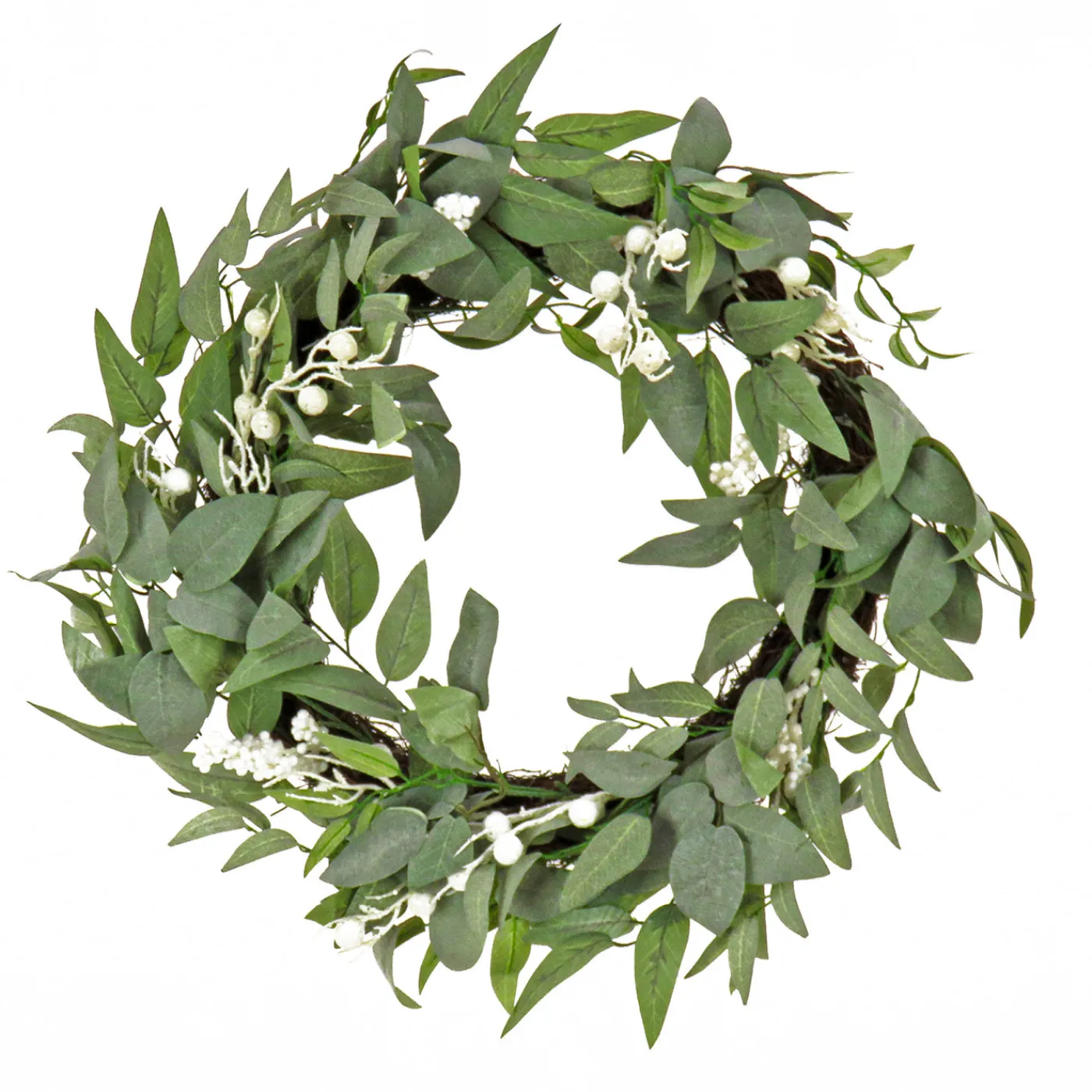 National Tree Company 24 in. Mixed Leaves Decorated Wreath