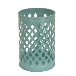 National Tree Company 12 in. Modern Design and Finish Gossamer Green Outdoor Lantern Candleholder