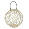National Tree Company 12 in. Modern Design and Finish Bleached Sand Outdoor Lantern Candleholder