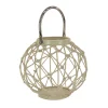 National Tree Company 9 in. Modern Design and Finish Bleached Sand Outdoor Lantern Candleholder