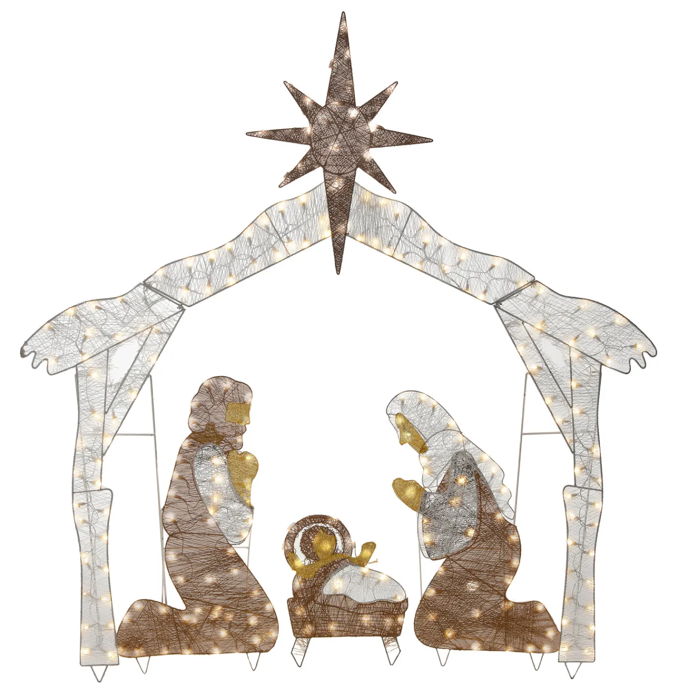 National Tree Company 72 in. Nativity Scene with White LED Lights