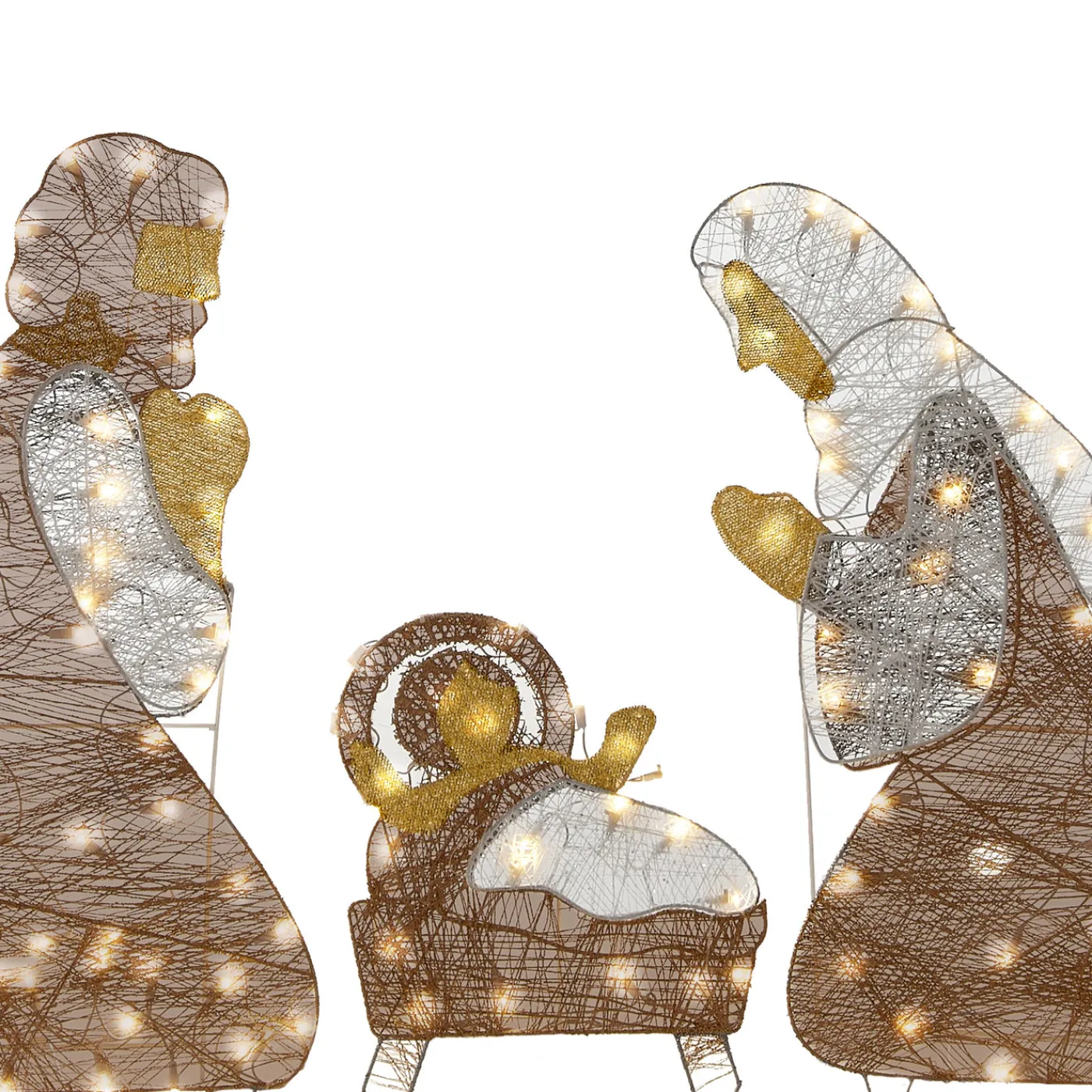 National Tree Company 72 in. Nativity Scene with White LED Lights
