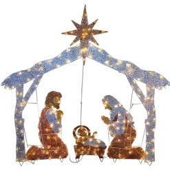 National Tree Company 72 in. Nativity Scene with White LED Lights