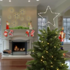 National Tree Company 13.5 in. Open Star Tree Top for Artificial Trees with Dual Color Lights