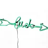 National Tree Company 20 in. Patrick's Day 2D Green Neon St "Luck" Sign Decoration with Lights