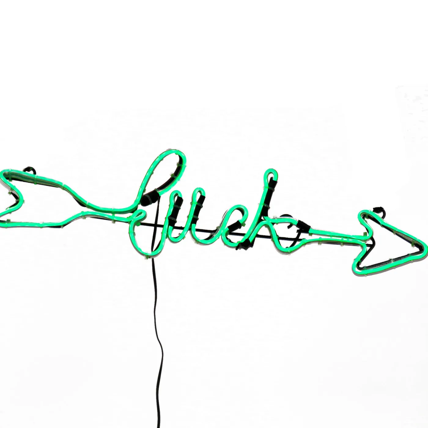 National Tree Company 20 in. Patrick's Day 2D Green Neon St "Luck" Sign Decoration with Lights