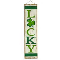 National Tree Company 48 in. Patrick's Day Lucky Wooden Sign Porch Decoration