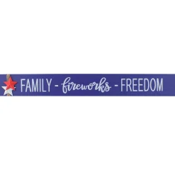 National Tree Company 7 in. Patriotic Family-Fireworks-Freedom Table Decoration