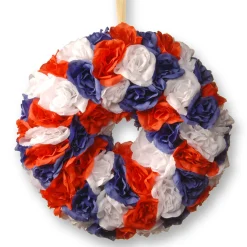 National Tree Company 14 in. Patriotic Rose Wreath