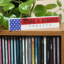 National Tree Company 19 in. Patriotic Stars & Stripes Forever Table Decoration