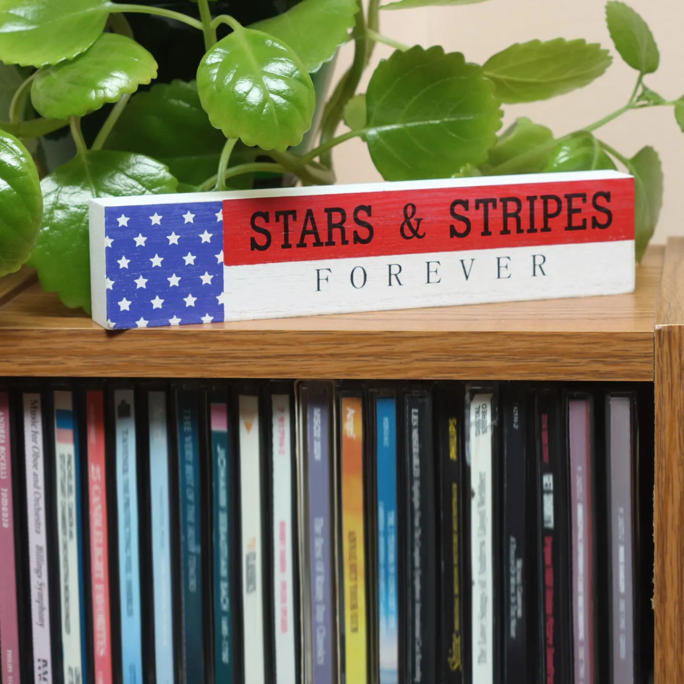 National Tree Company 19 in. Patriotic Stars & Stripes Forever Table Decoration