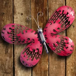 National Tree Company 18 in. Pink Butterfly Wall Decoration