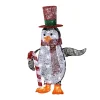 National Tree Company 36 in. Pre Lit Penguin with Red Top Hat and Candy Cane Decor