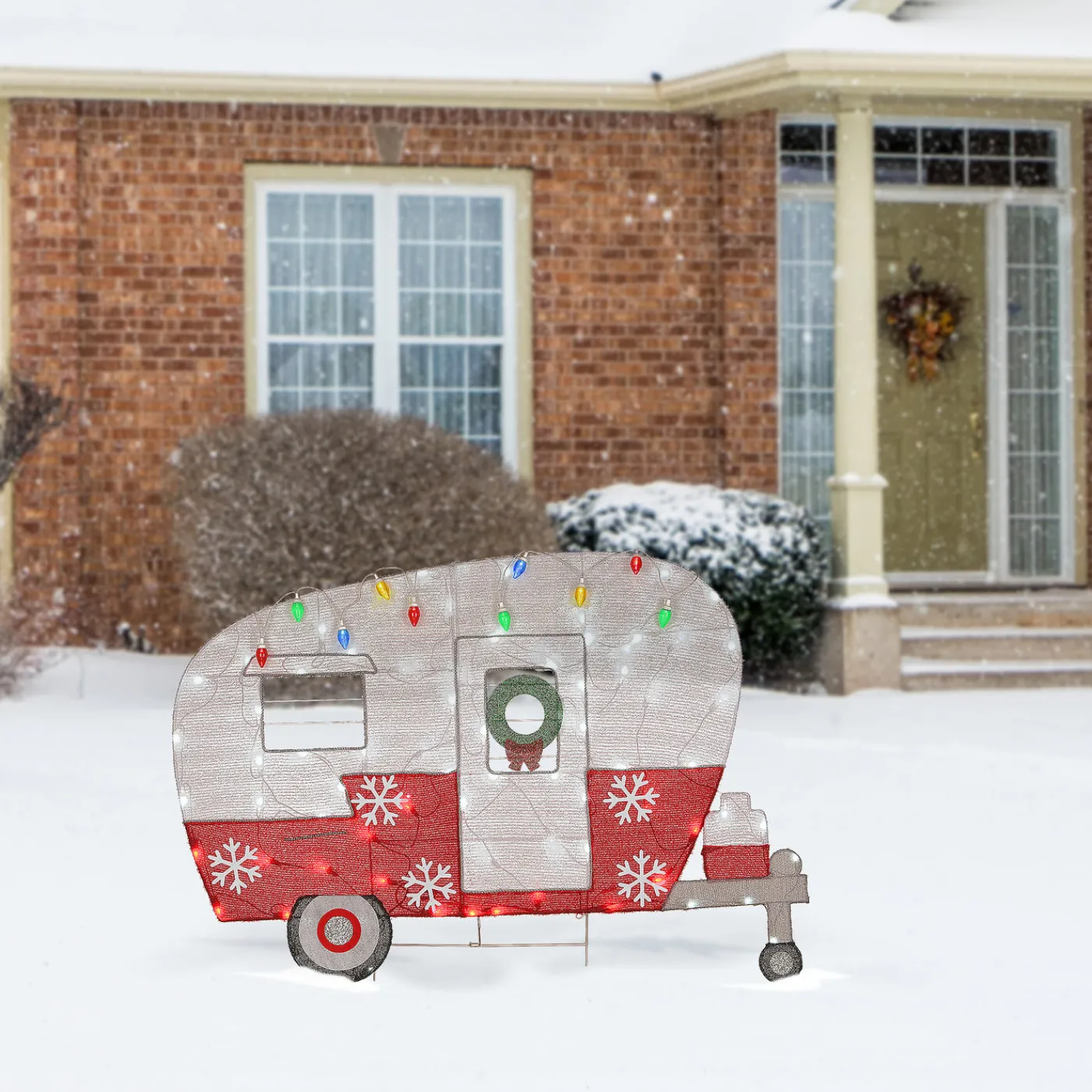 National Tree Company 32 in. Pre-Lit Christmas Camper