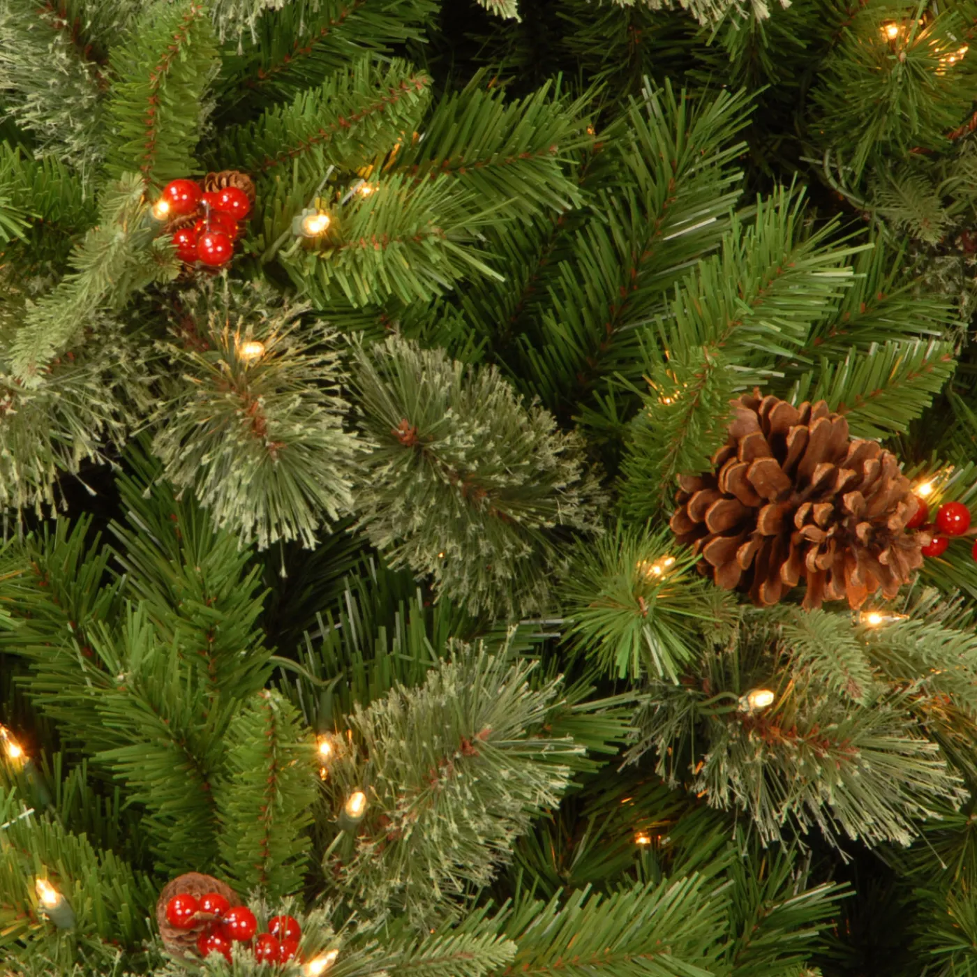 National Tree Company 30 in. Pre-Lit Colonial Fir Wreath with Clear Lights