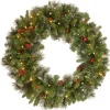 National Tree Company 30 in. Pre-Lit Crestwood Spruce Wreath with Clear Lights