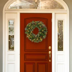 National Tree Company 30 in. Pre-Lit Crestwood Spruce Wreath with Twinkly LED Lights