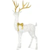 National Tree Company 86 in. Pre-lit Crystal White Standing Buck