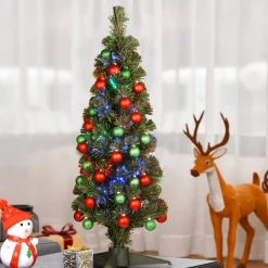 National Tree Company 36 in. Pre-Lit Fiber Optic Fireworks Ornament Tree