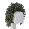 National Tree Company 36 in. Pre-Lit Frosted Arctic Spruce Mailbox Swag with LED Lights