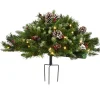 National Tree Company 33 in. Pre-Lit Frosted Berry Urn Filler withLED Lights
