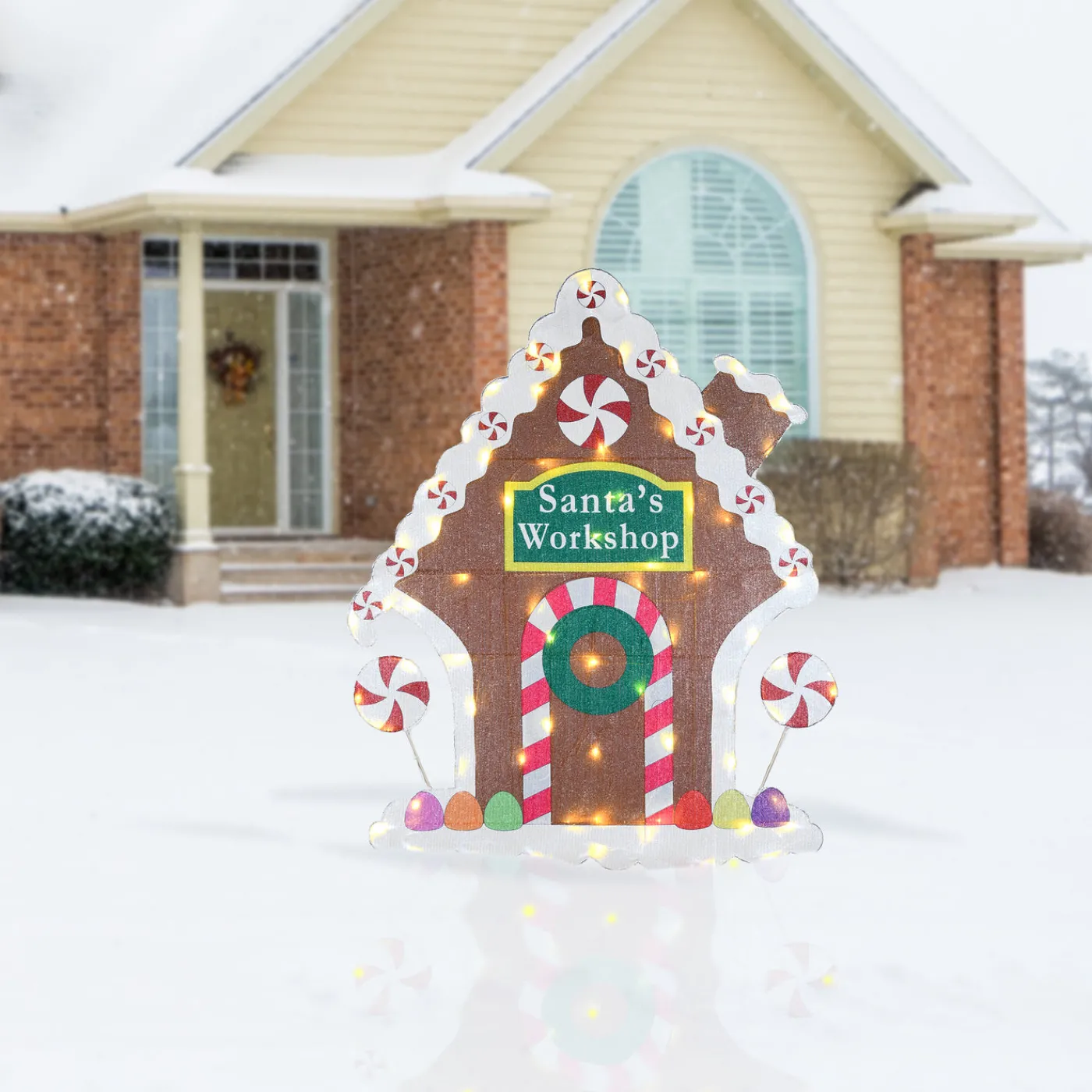 National Tree Company 42 in. Pre-Lit Gingerbread House