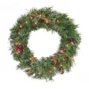 National Tree Company 24 in. Pre-Lit Glistening Pine Wreath with LED Lights
