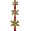 National Tree Company 70 in. Pre-Lit Glittery Bristle Pine Snowflake with White Lights