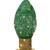 National Tree Company 20 in. Pre-Lit Green Christmas Light Bulb Decoration