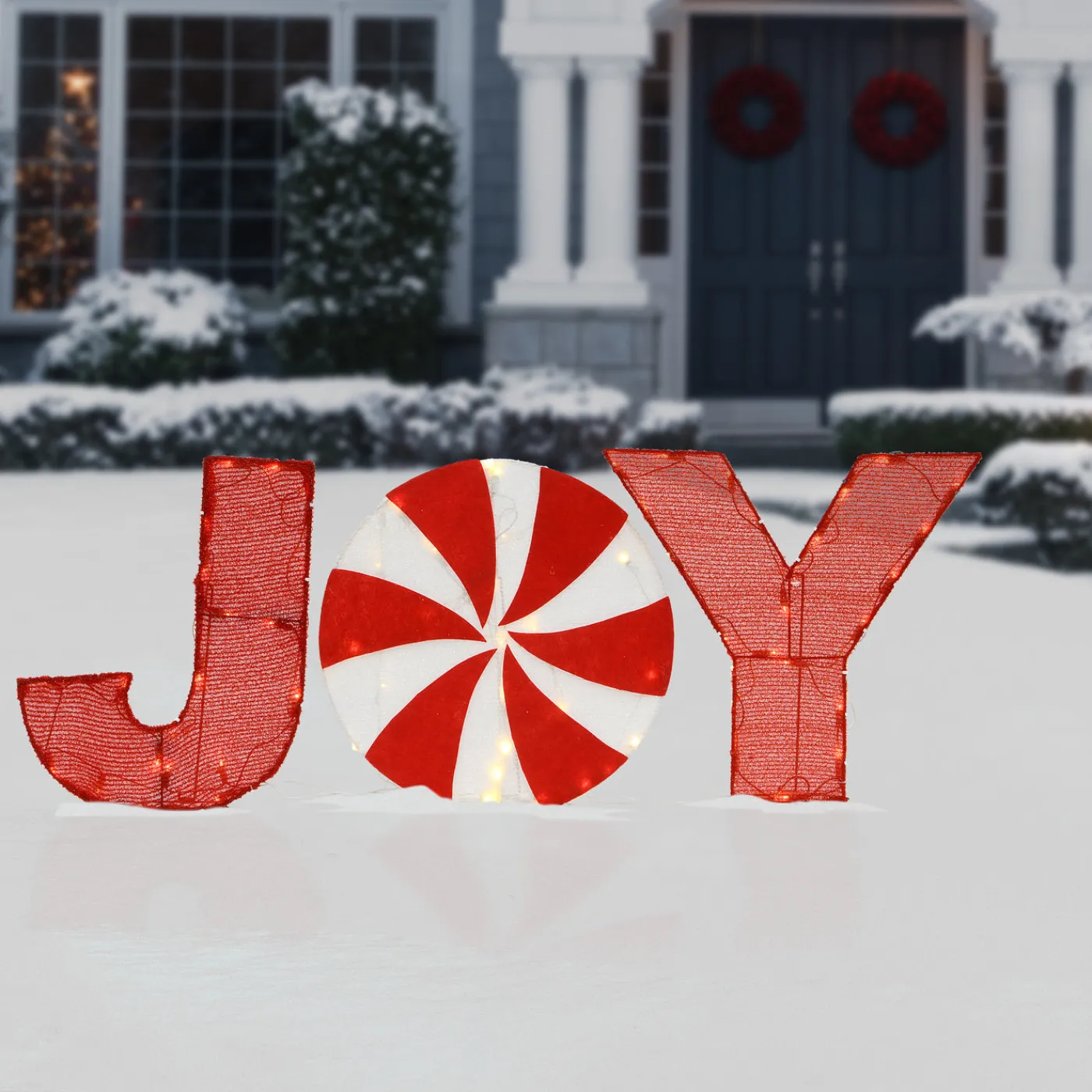 National Tree Company 18 in. Pre-Lit JOY Decoration