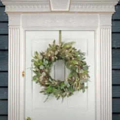 National Tree Company 30 in. Pre-Lit North Conway Wreath with Warm White LED Lights