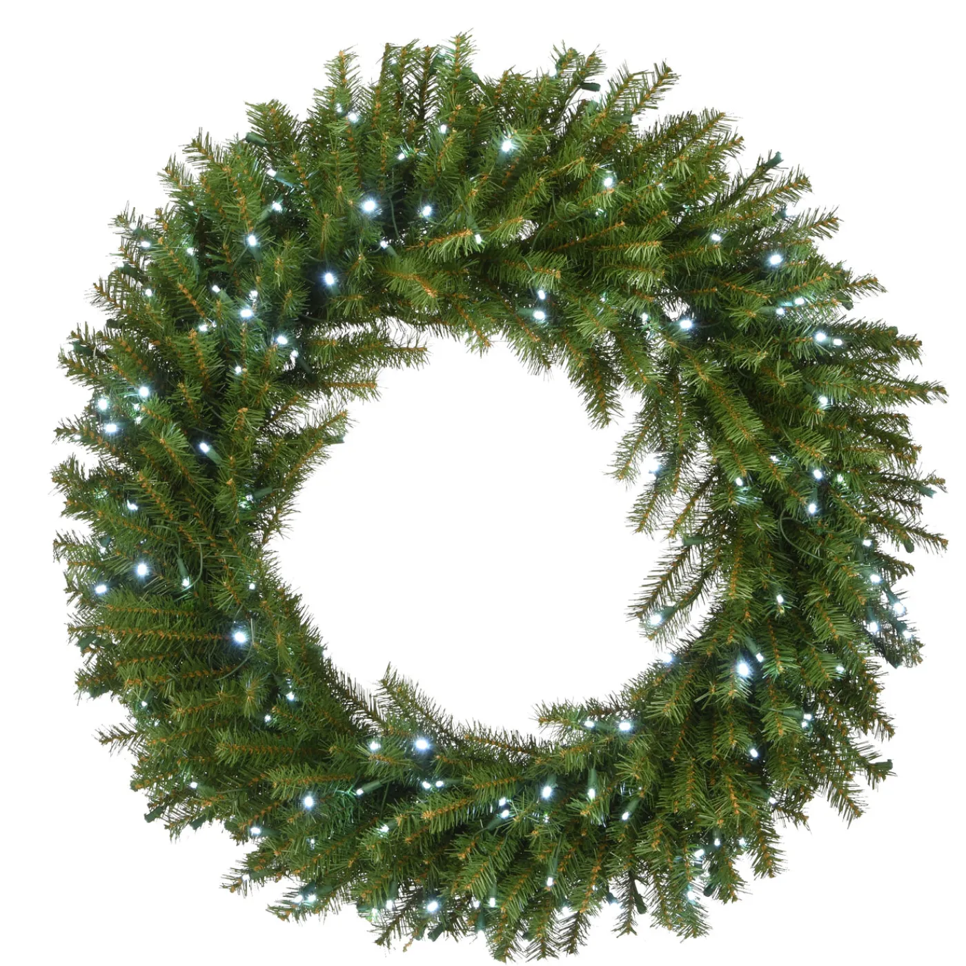 National Tree Company 36 in. Pre-Lit Norwood Fir Memory Shape Wreath with Clear Lights