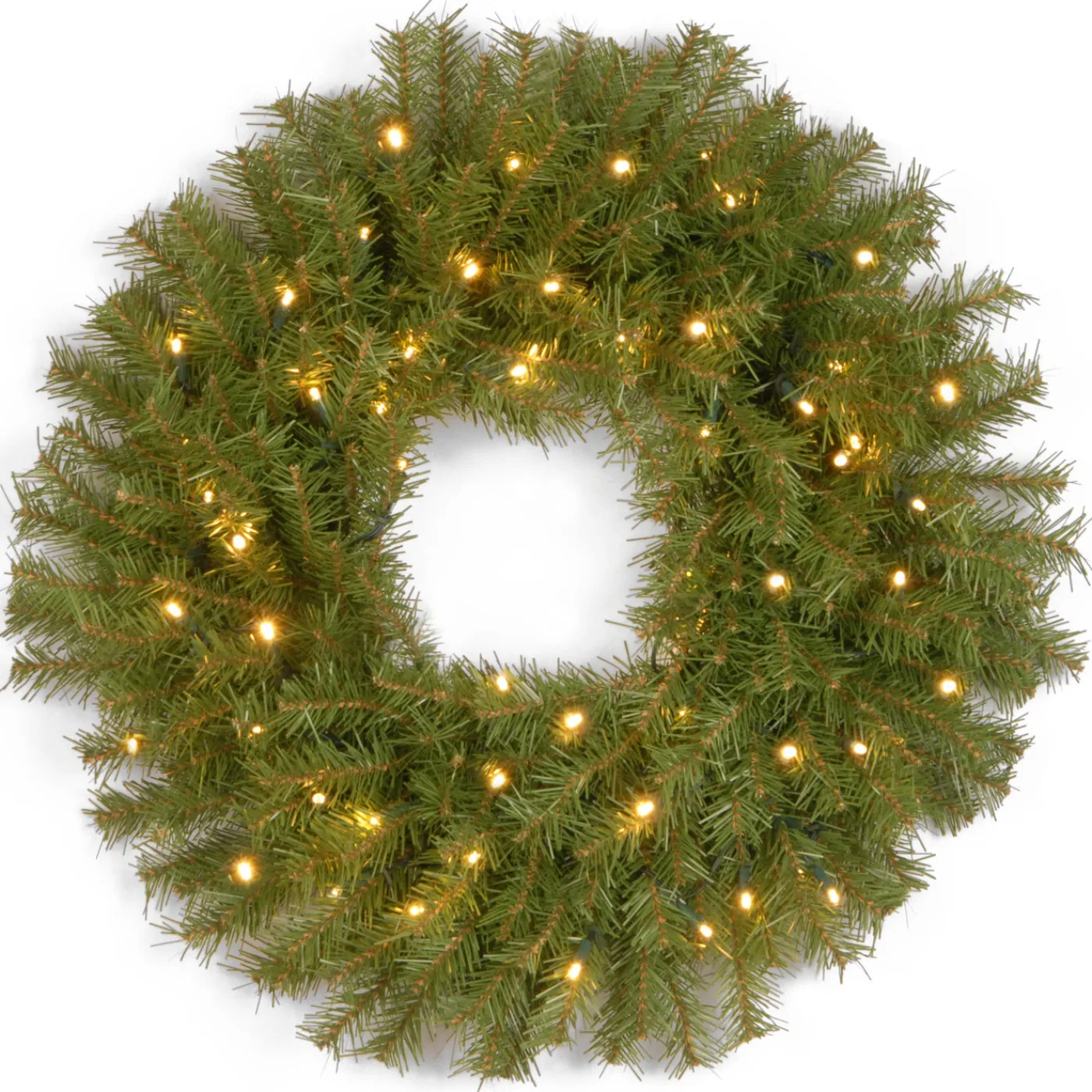 National Tree Company 24 in. Pre-Lit Norwood Fir Wreath with Twinkly LED Lights