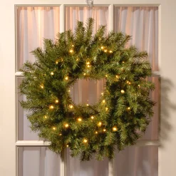 National Tree Company 24 in. Pre-Lit Norwood Fir Wreath with Twinkly LED Lights