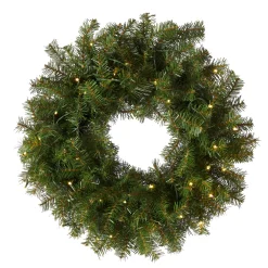 National Tree Company 30 in. Pre-Lit Norwood Fir Wreath with LED Lights