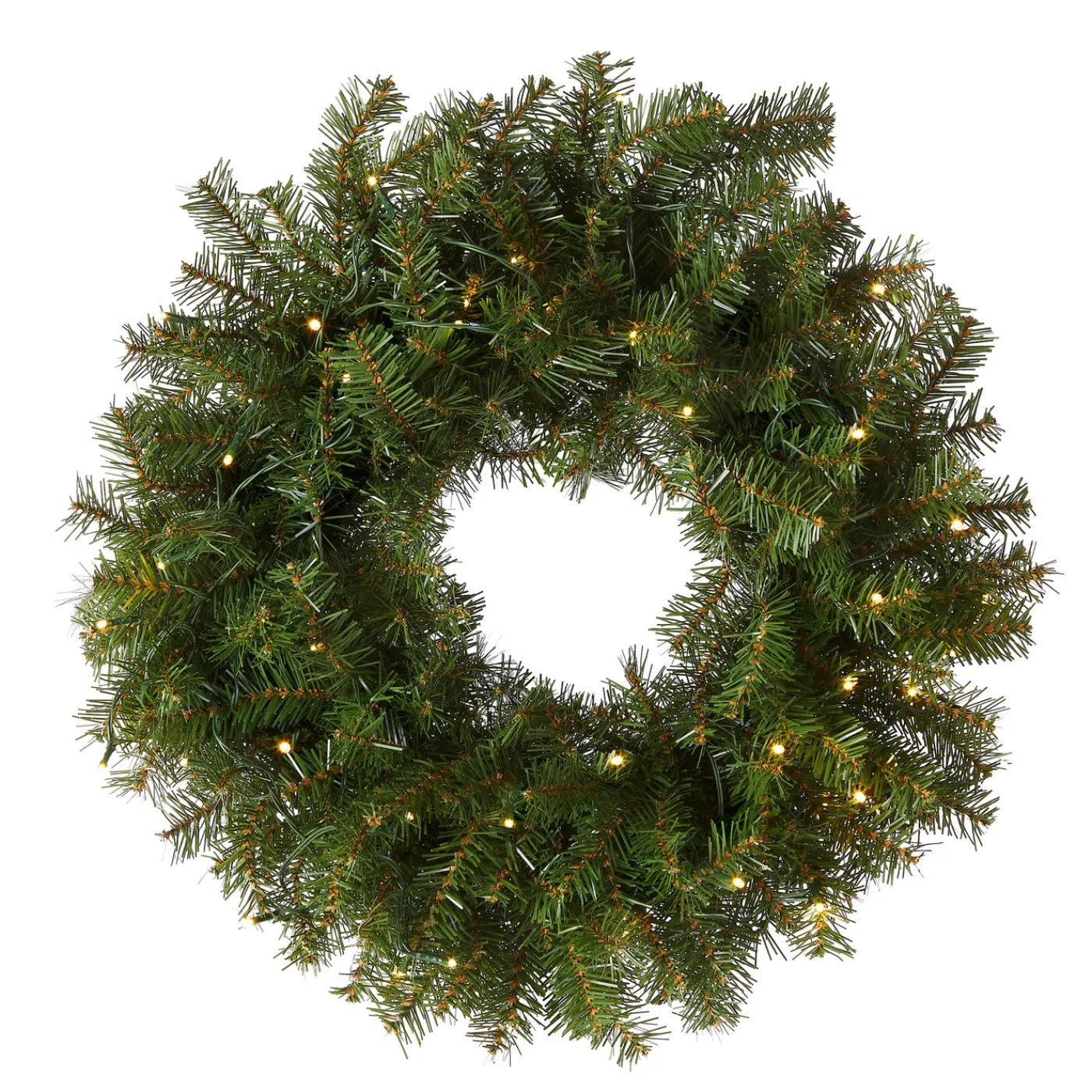 National Tree Company 30 in. Pre-Lit Norwood Fir Wreath with LED Lights