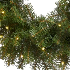 National Tree Company 30 in. Pre-Lit Norwood Fir Wreath with LED Lights