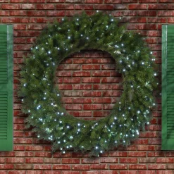 National Tree Company 48 in. Pre-Lit Norwood Fir Wreath with Multicolor Lights