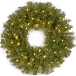 National Tree Company 30 in. Pre-Lit Norwood Fir Wreath with Twinkly LED Lights
