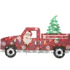National Tree Company 27 in. Pre-Lit Santa in Red Truck