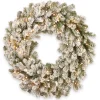 National Tree Company 24 in. Pre-Lit Snowy Sheffield Spruce Wreath with Twinkly LED Lights