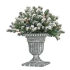 National Tree Company 24 in. Pre-Lit Snowy Sheffield Spruce Porch Bush with Twinkly LED Lights